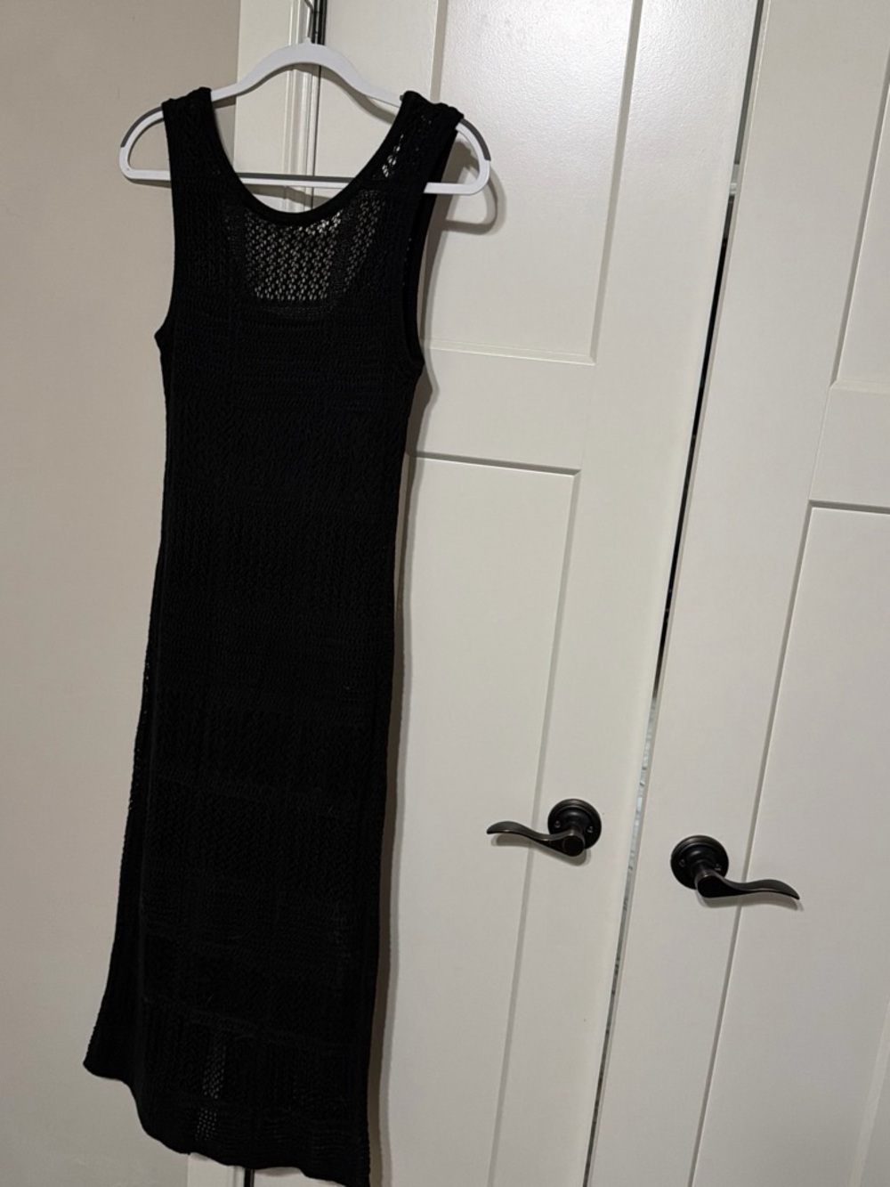 Lucky Brand Black Sleeveless Knit Maxi Dress